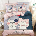 Cartoon Printed 100% Cotton 3 sets Bedding Set